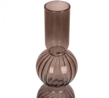 Kaarsenhouder 'Vintage', strakke kaarsenhouder bruin, trendy kaarsenhouder, glazen kaarsenhouder, trenchic, junglemush, 8714302704444-Jungle-2